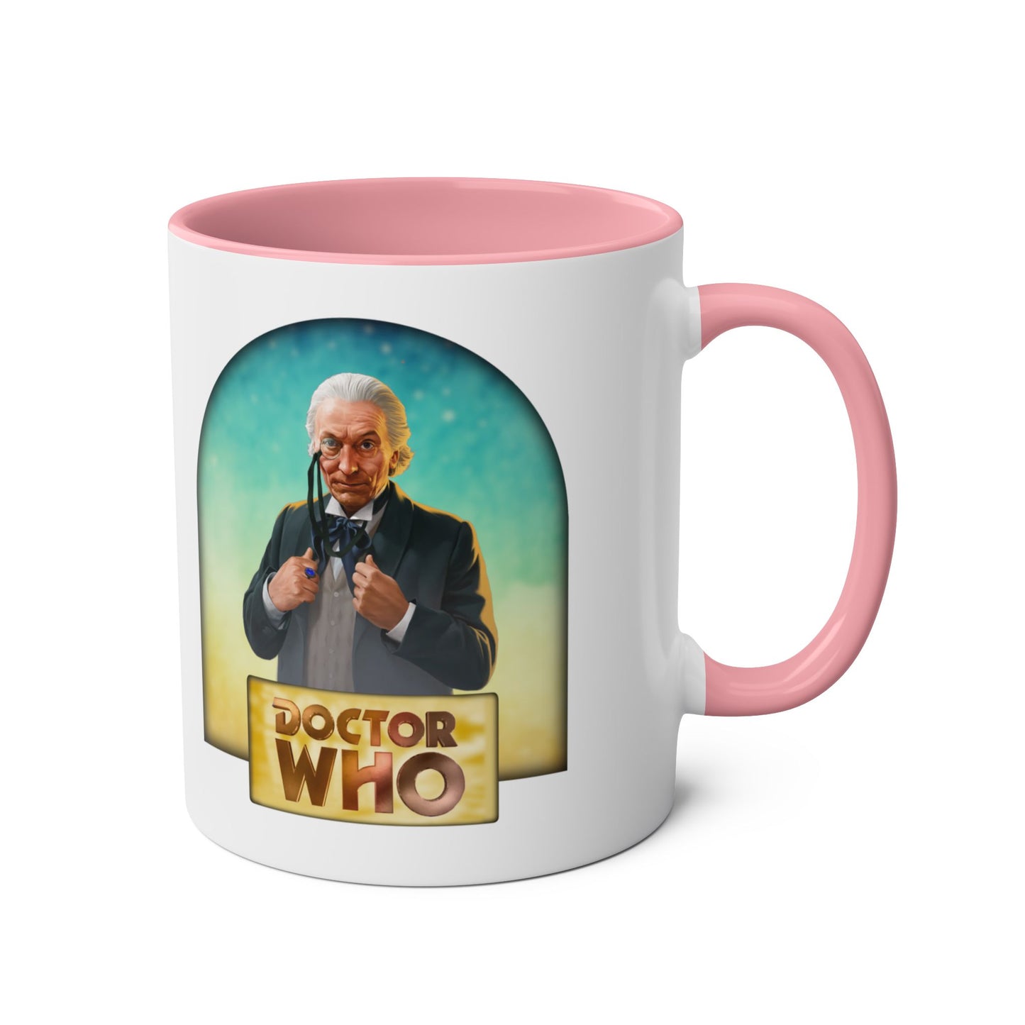 1st Doctor (William Hartnell) and Doctor Who logo mug.