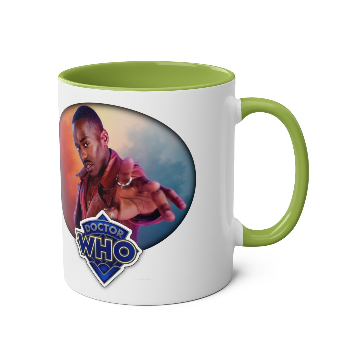 15th Doctor (Ncuti Gatwa) and Doctor Who logo mug.