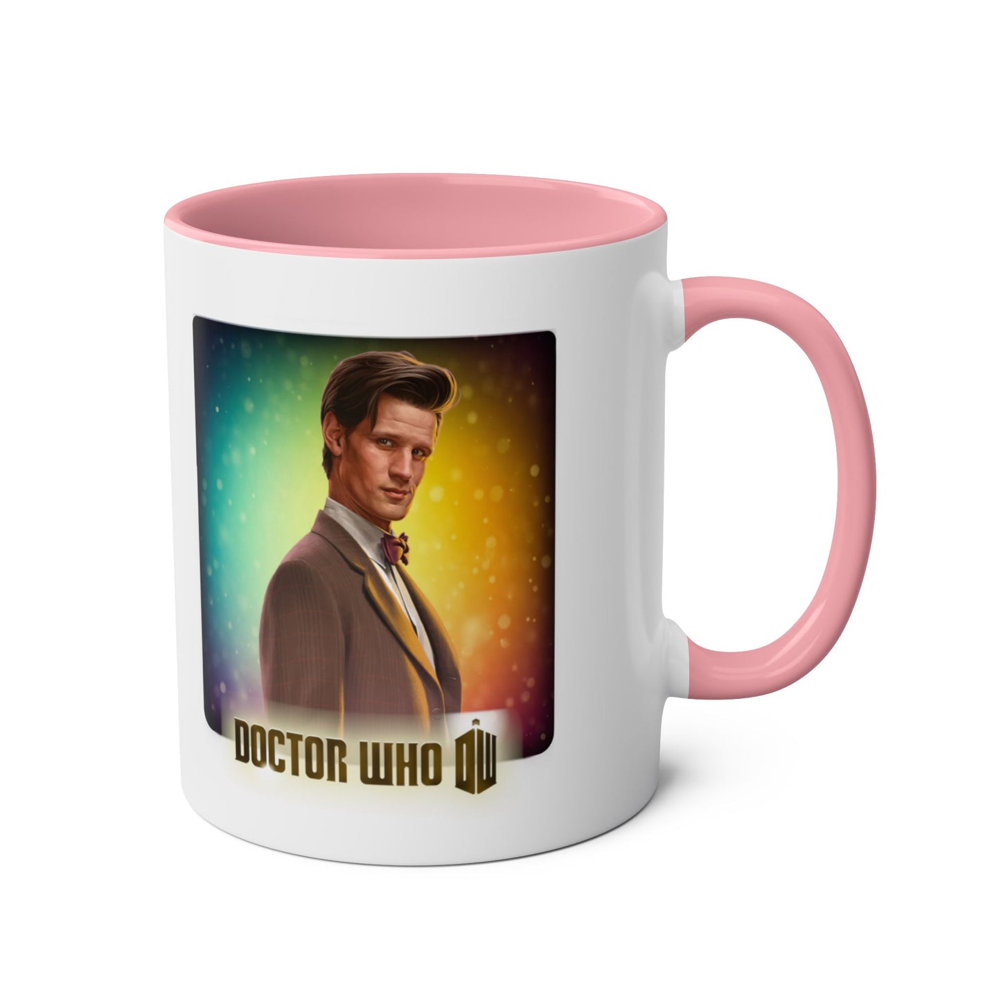 11th Doctor (Matt Smith) and Doctor Who logo mug.