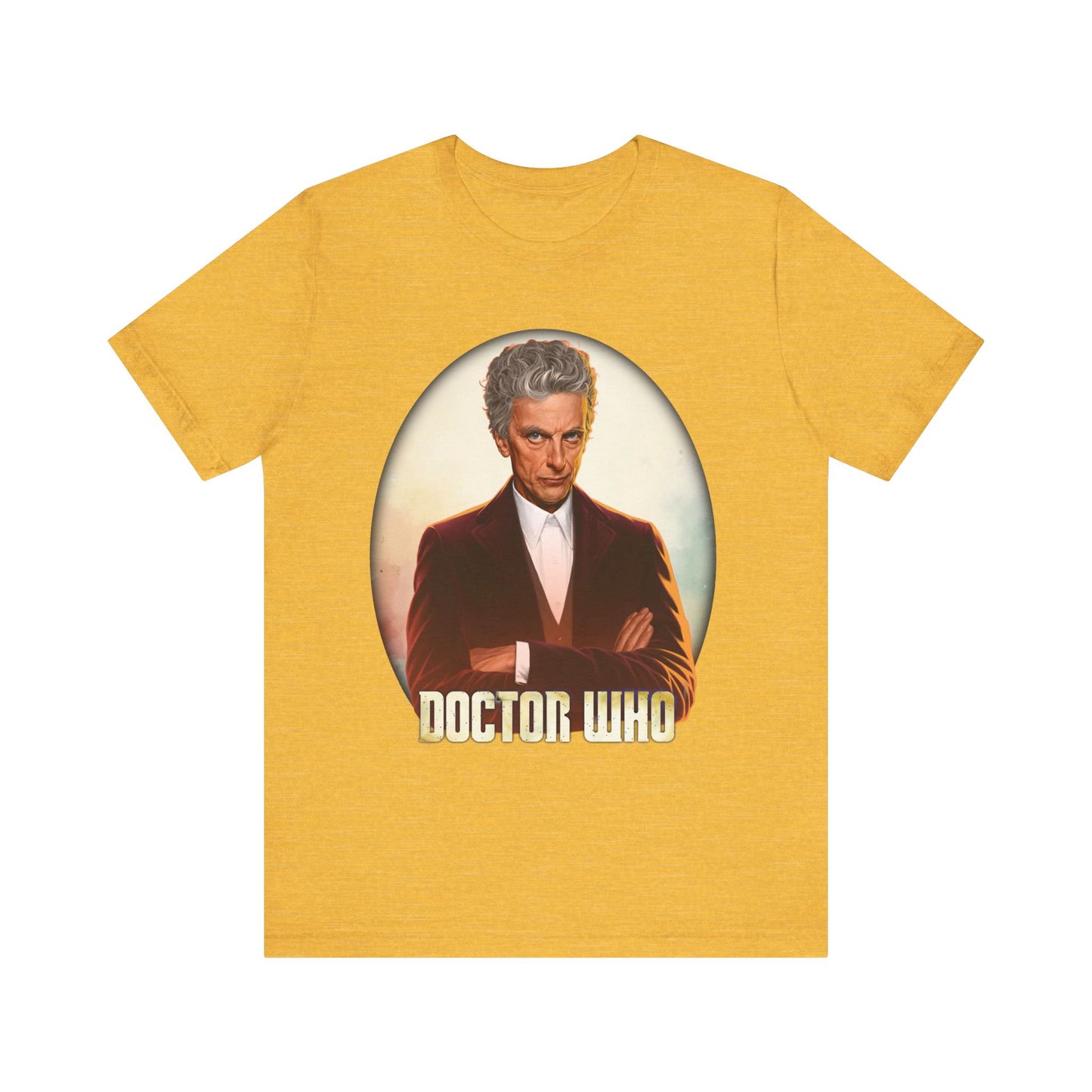 12th Doctor (Peter Capaldi) and Doctor Who logo.