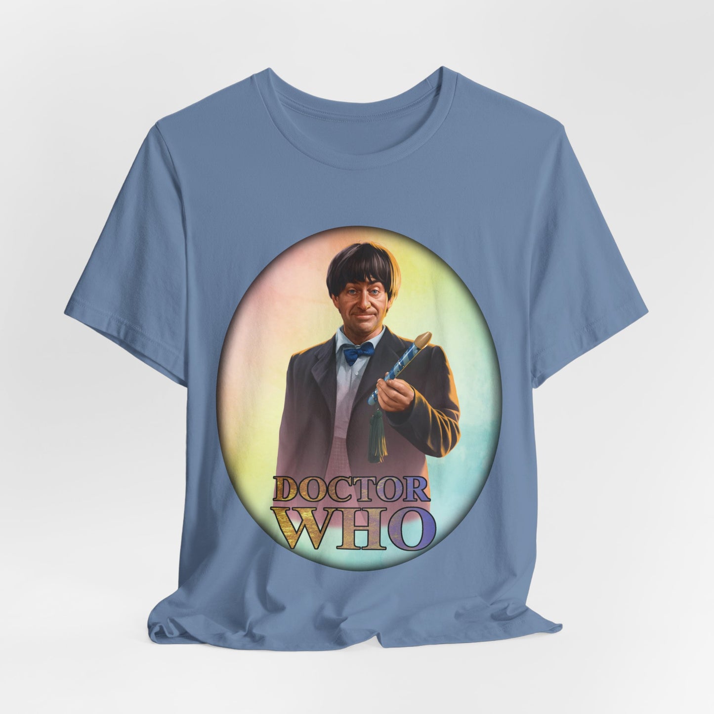 2nd Doctor (Patrick Troughton) and Doctor Who logo.