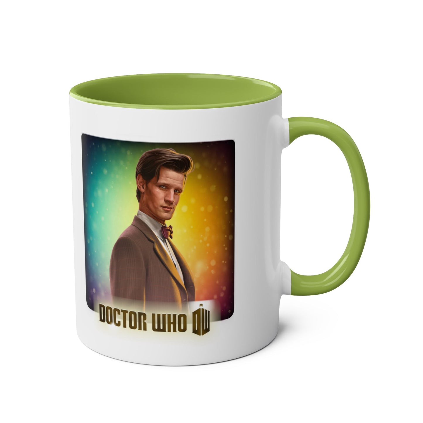 11th Doctor (Matt Smith) and Doctor Who logo mug.