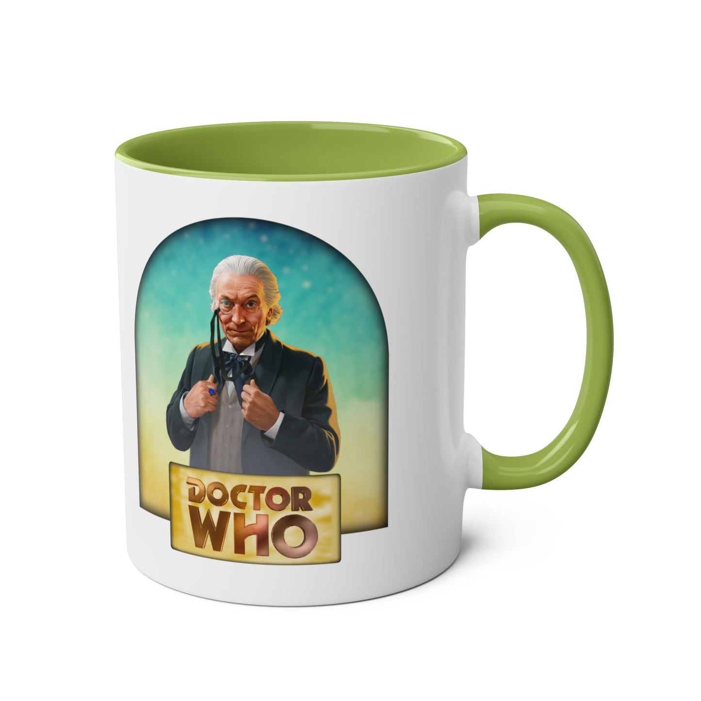 1st Doctor (William Hartnell) and Doctor Who logo mug.