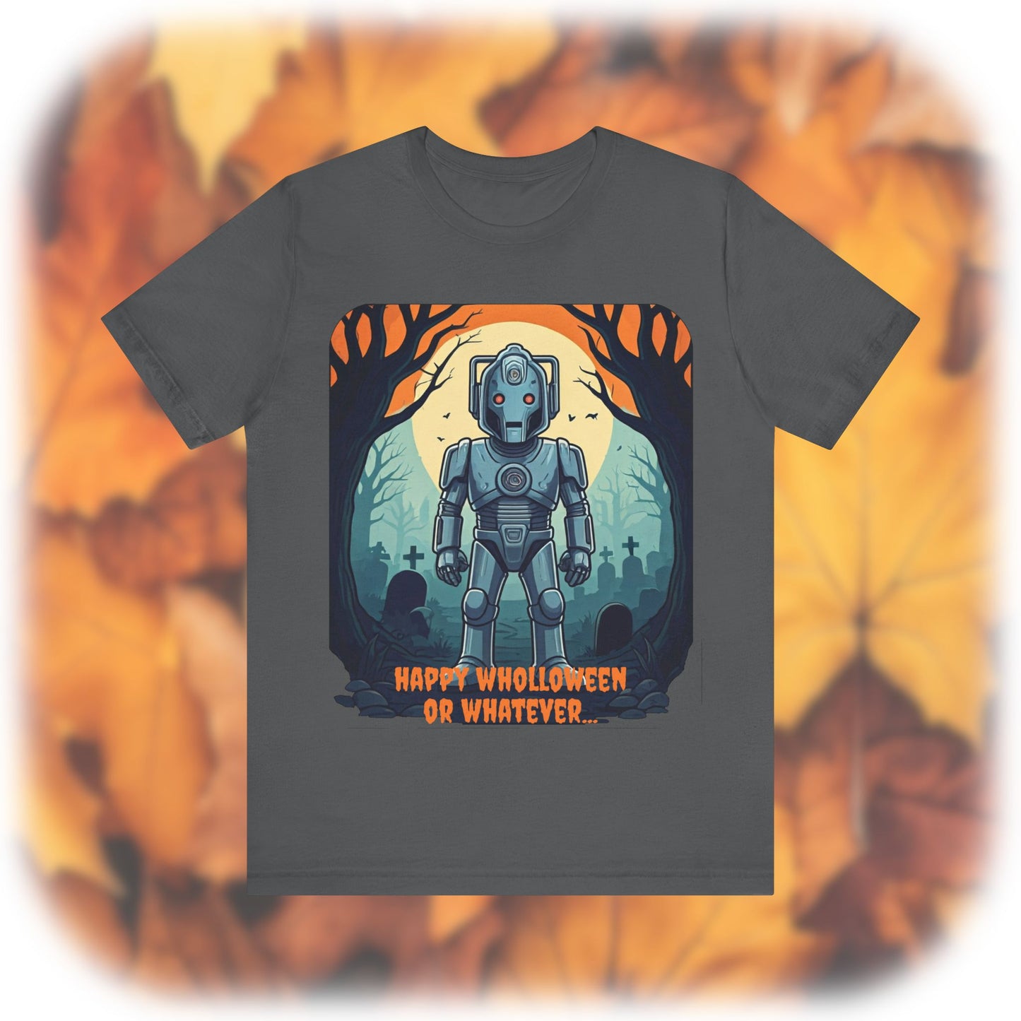 Cyber Teen with a Wholloween attitude Wholloween T-shirt with gravestones*