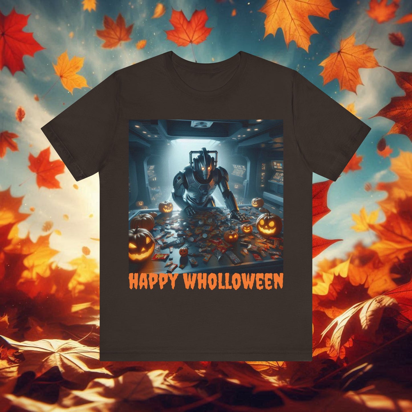 Happy Wholloween Cyberman counting candy T-shirt