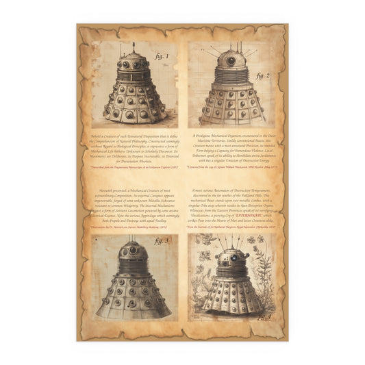 19th Century Zoological Print of Daleks