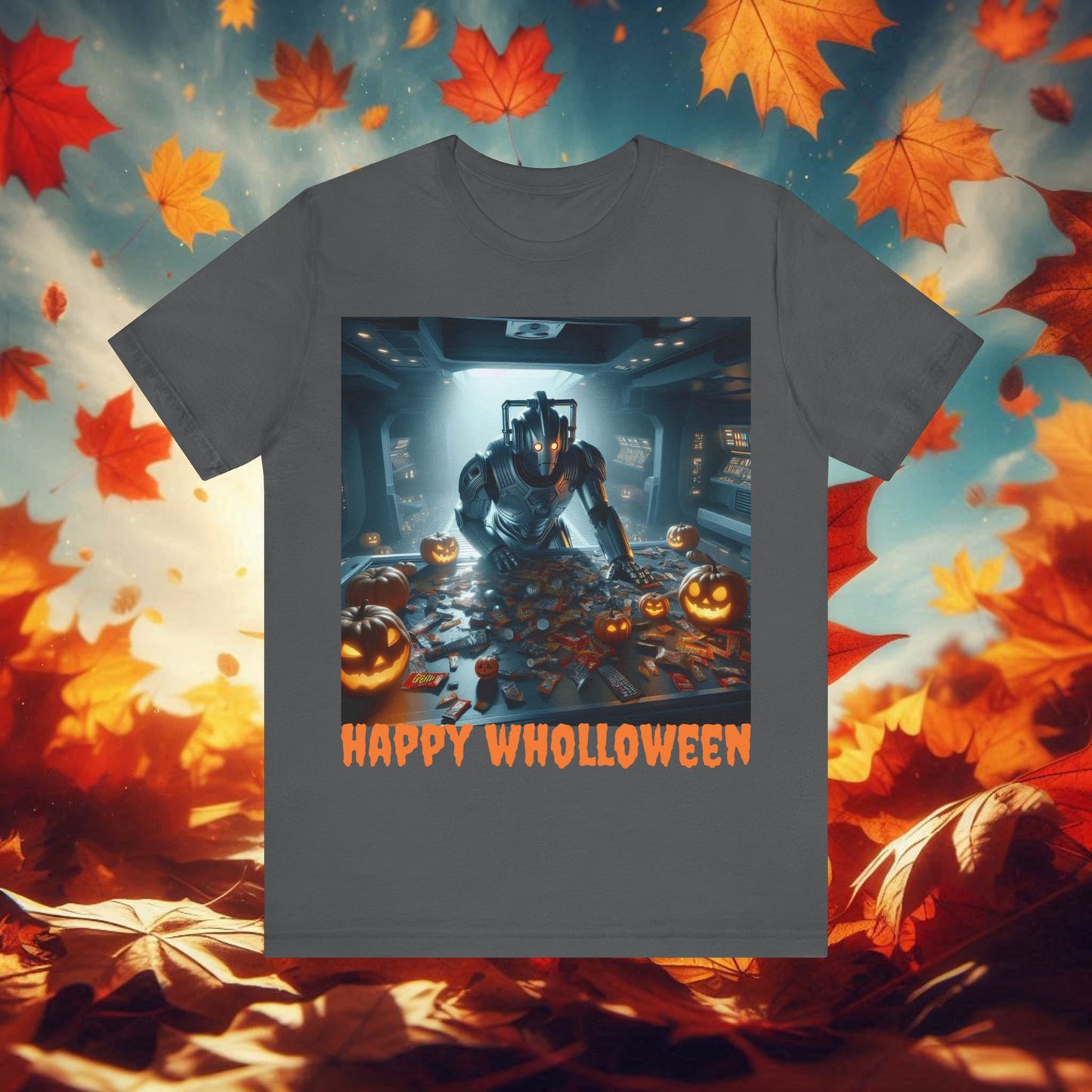 Happy Wholloween Cyberman counting candy T-shirt