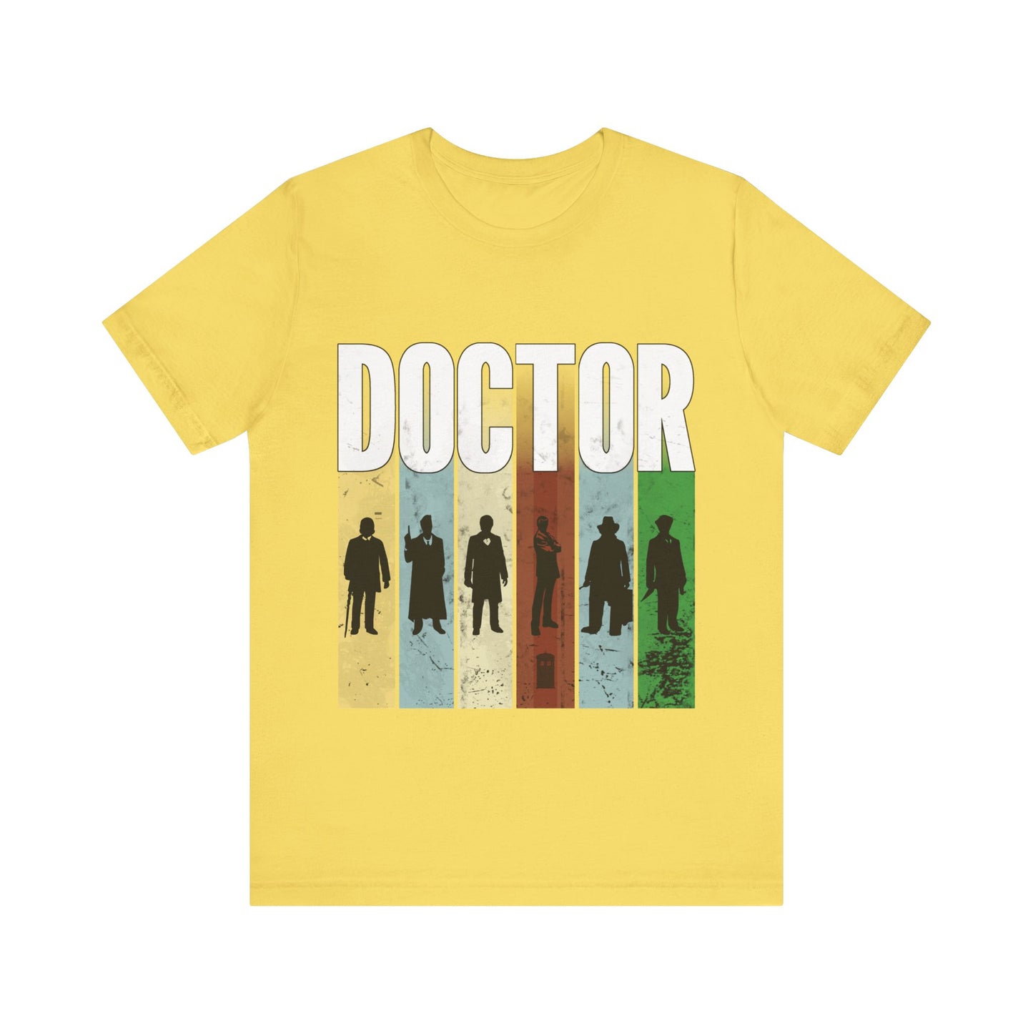 DOCTOR silhouette striped Generally Awesome T-shirt