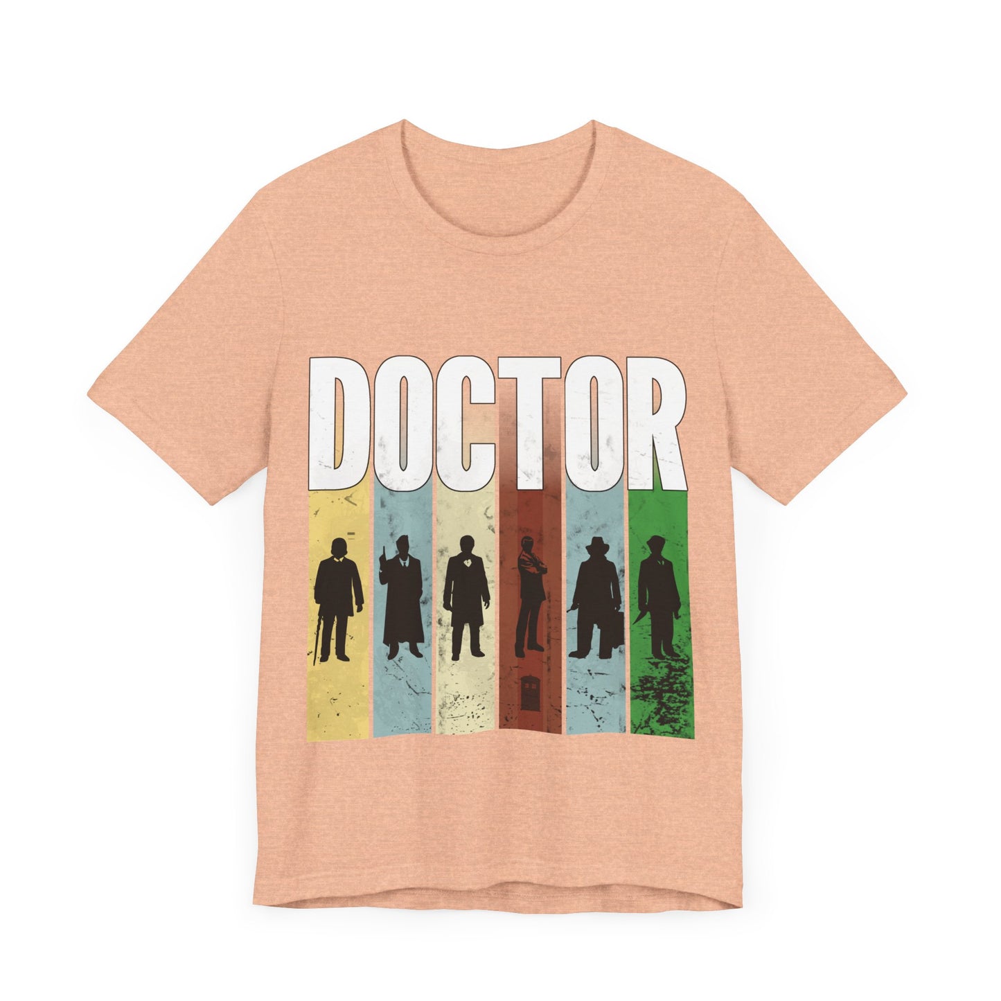 DOCTOR silhouette striped Generally Awesome T-shirt