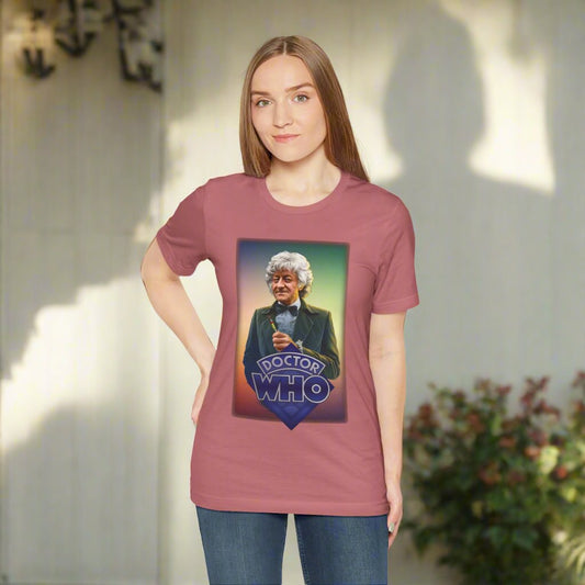 3rd Doctor (John Pertwee) and Doctor Who logo.