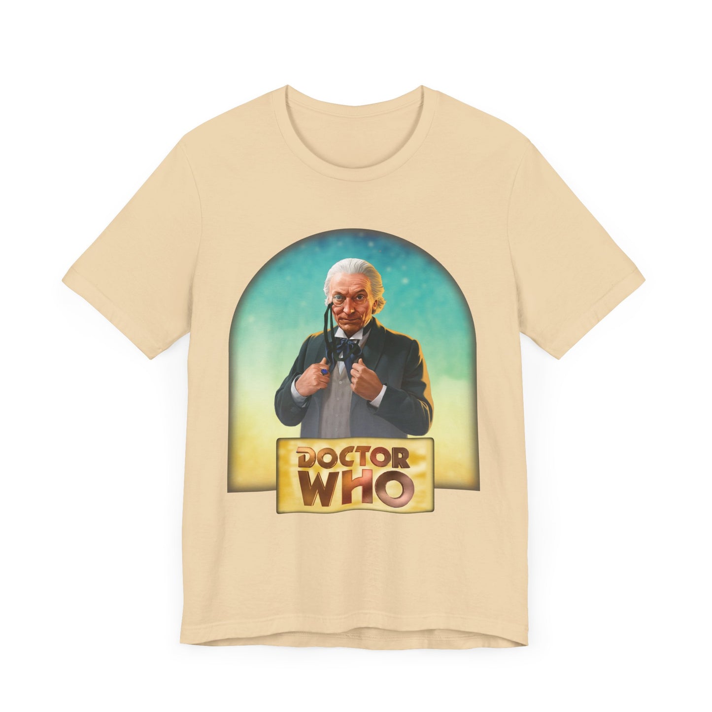 1st Doctor (William Hartnell) and Doctor Who logo.