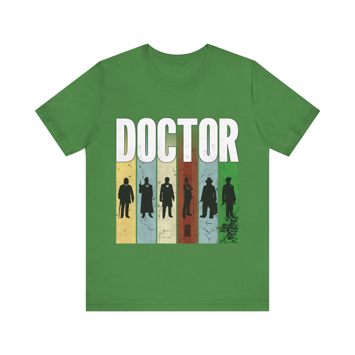 DOCTOR silhouette striped Generally Awesome T-shirt