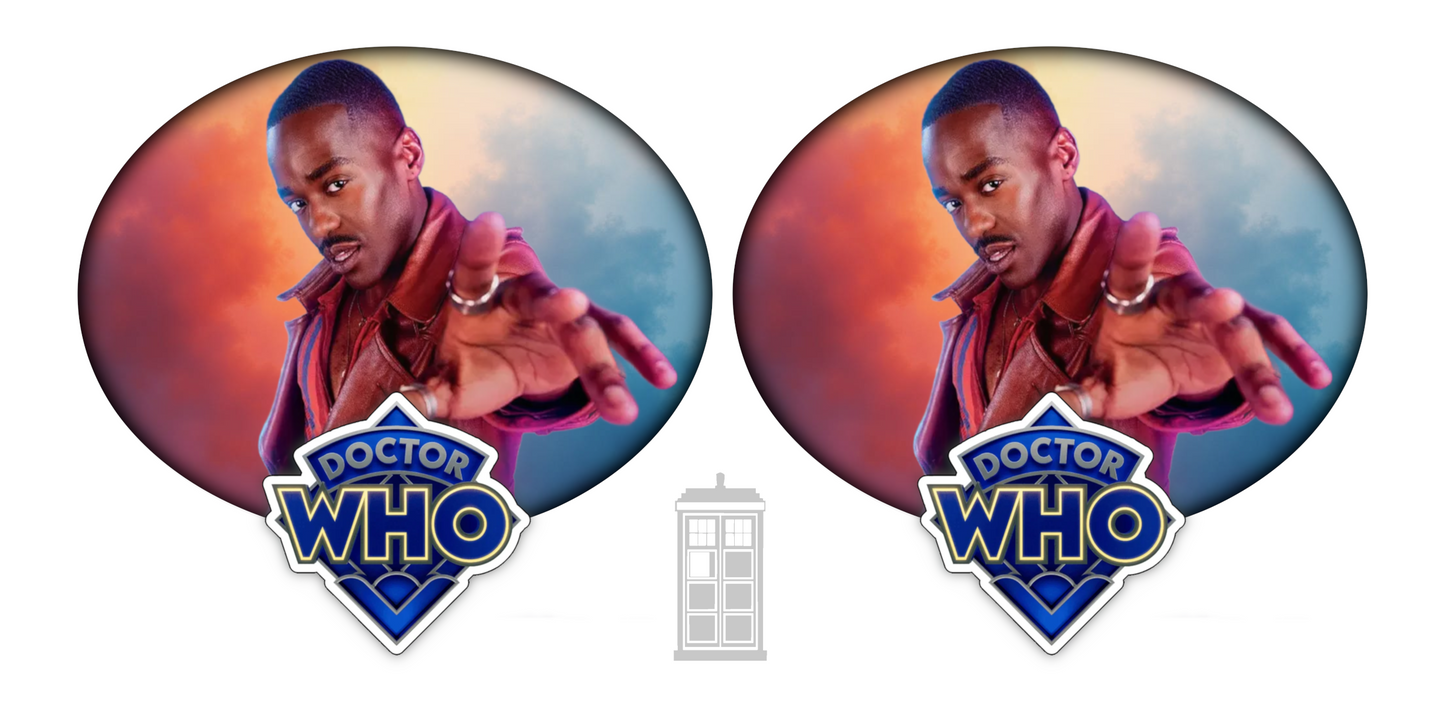 15th Doctor (Ncuti Gatwa) and Doctor Who logo mug.