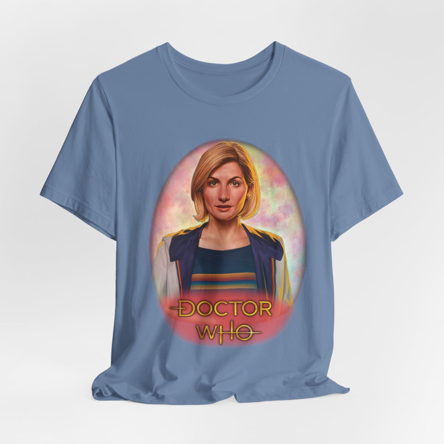 13th Doctor (Jodie Whittaker) and Doctor Who logo.