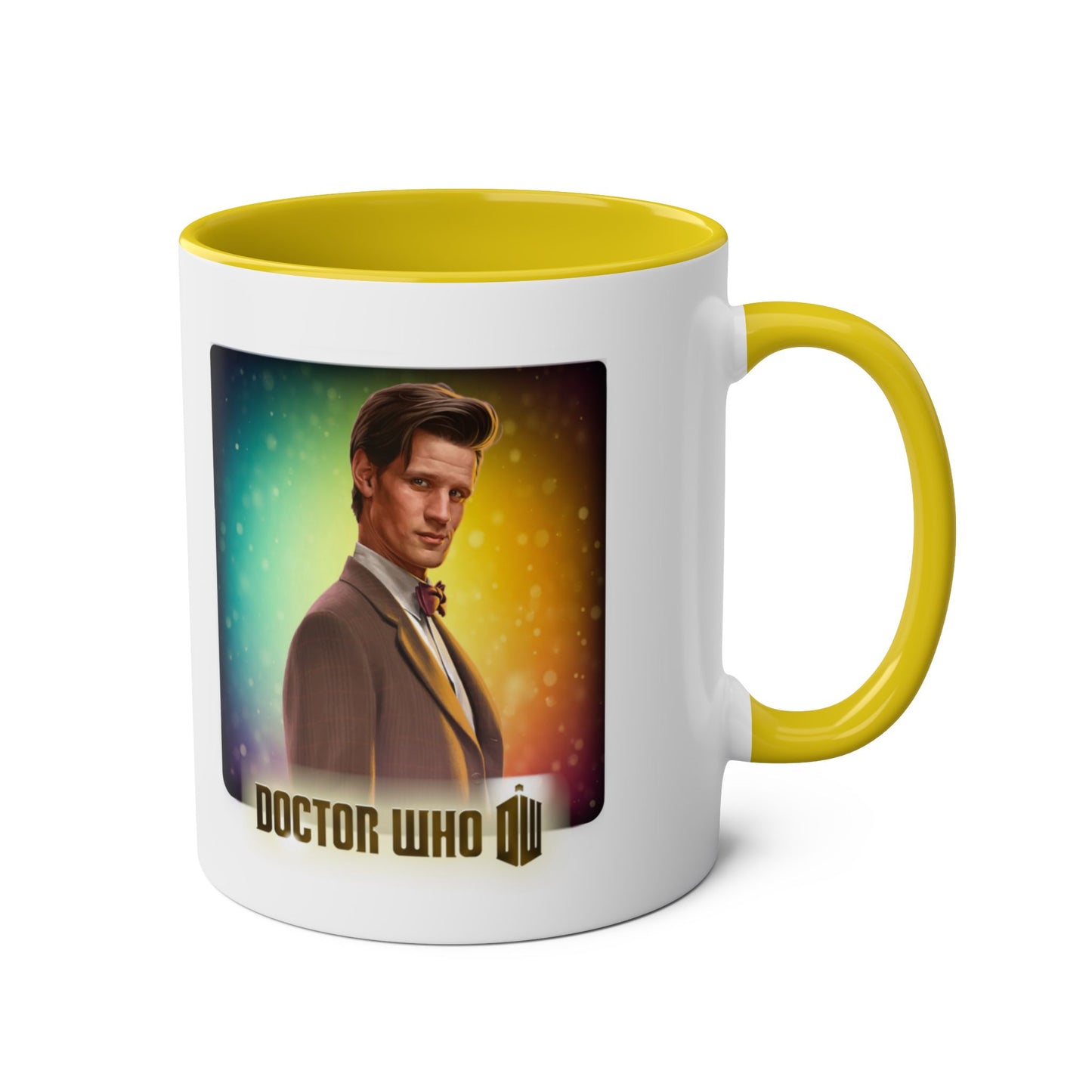 11th Doctor (Matt Smith) and Doctor Who logo mug.