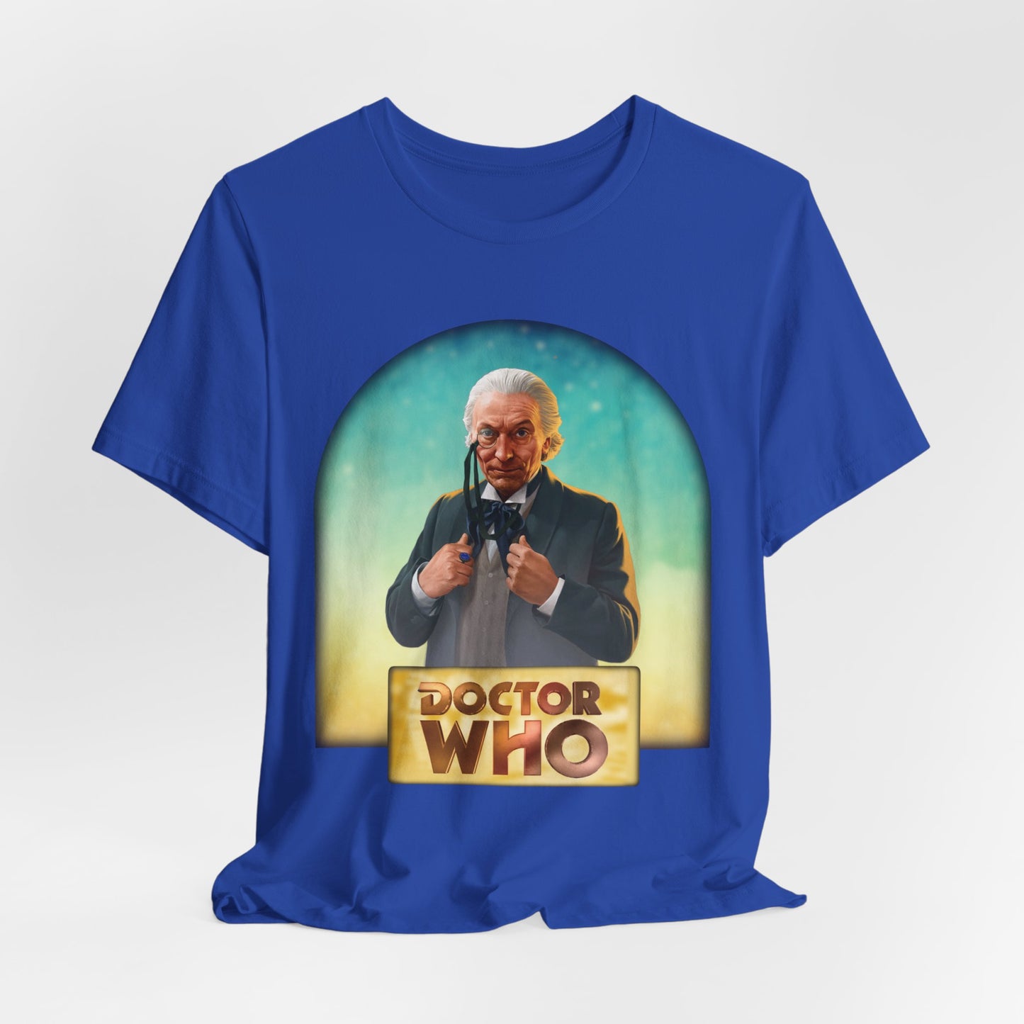 1st Doctor (William Hartnell) and Doctor Who logo.