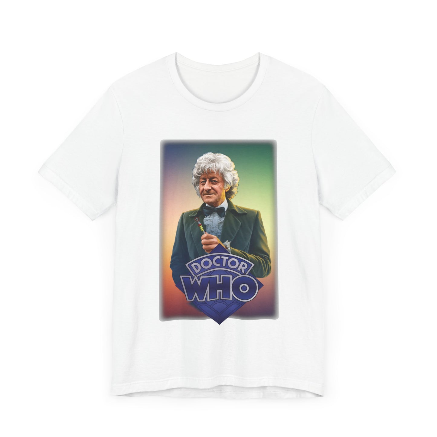 3rd Doctor (John Pertwee) and Doctor Who logo.