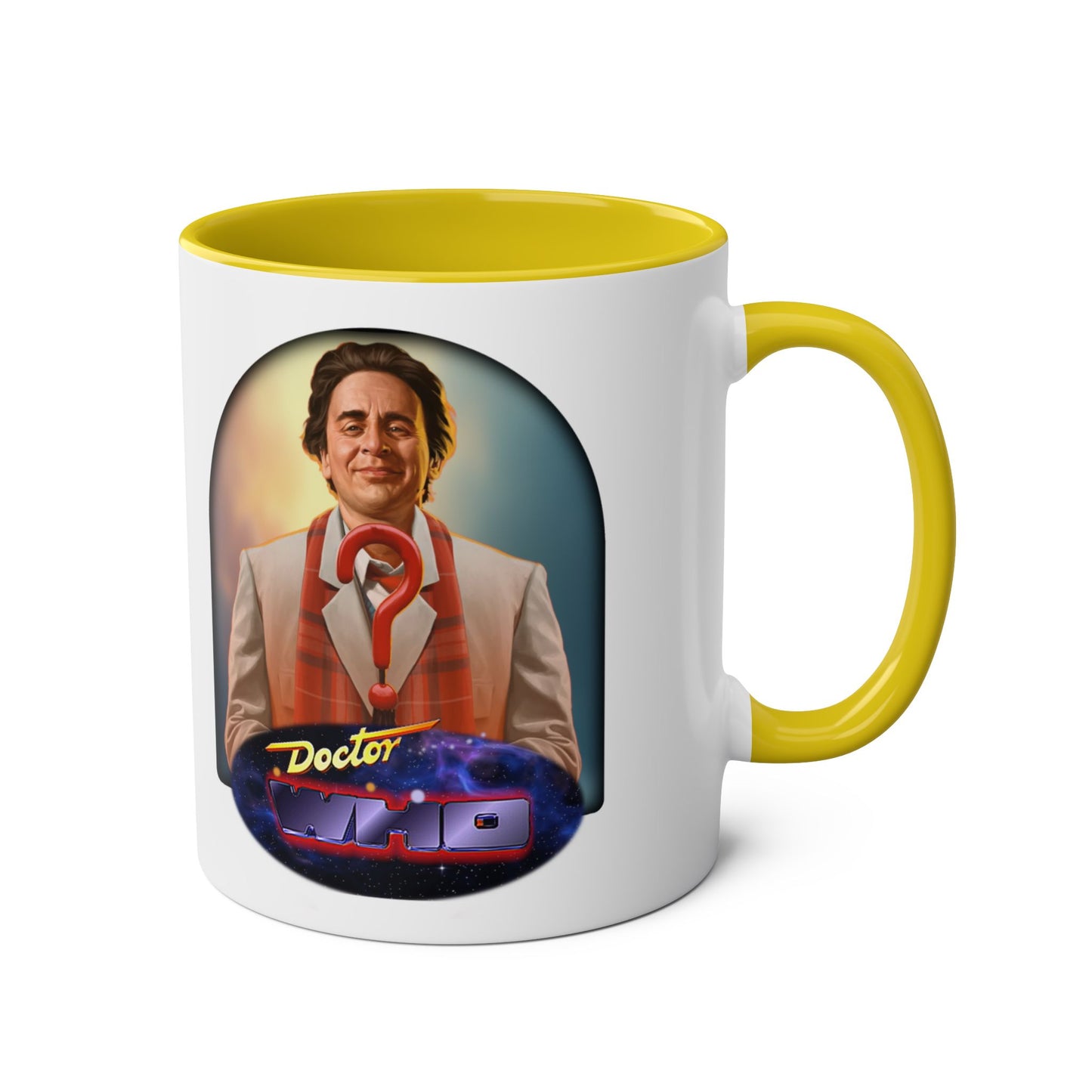 7th Doctor (Sylvester McCoy) and Doctor Who logo mug.