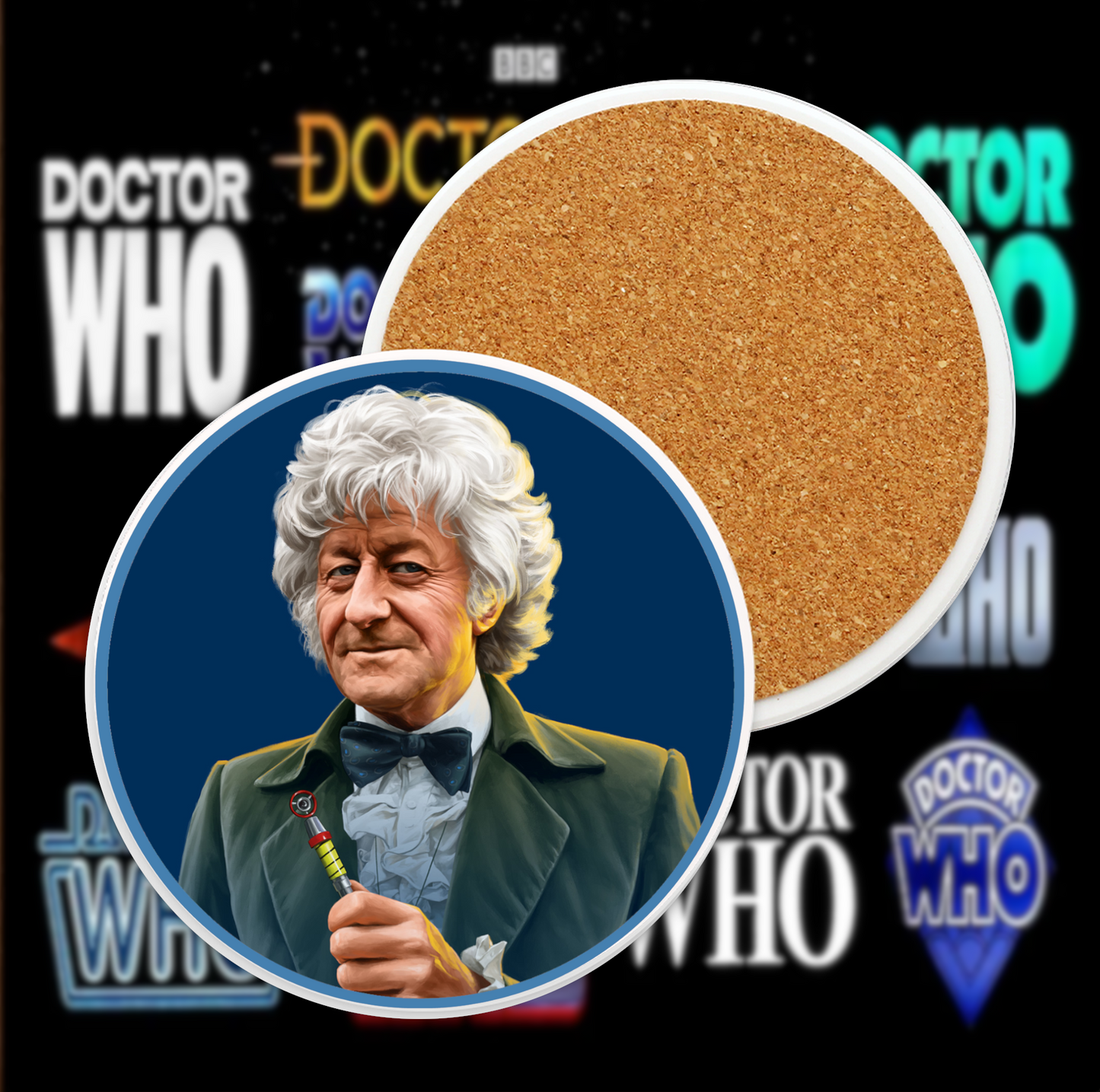 3rd Doctor Ceramic Coaster Collection