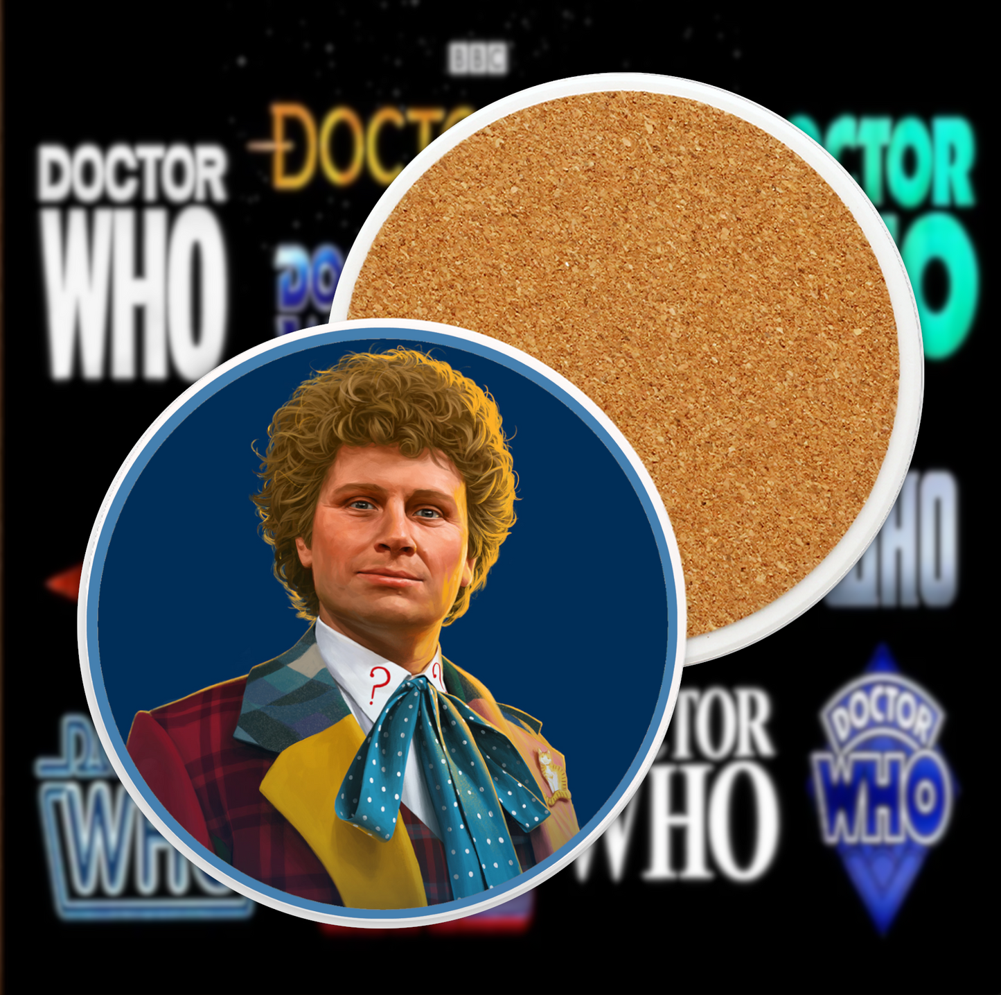 6th Doctor Ceramic Coaster Collection