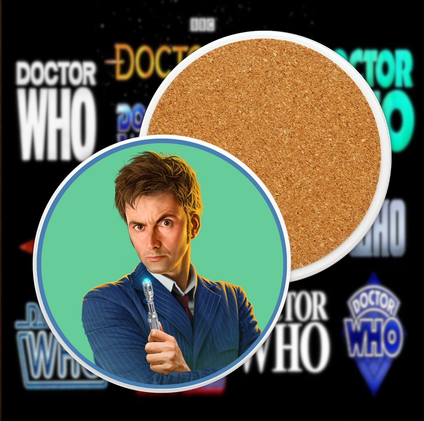 10th Doctor Ceramic Coaster Collection