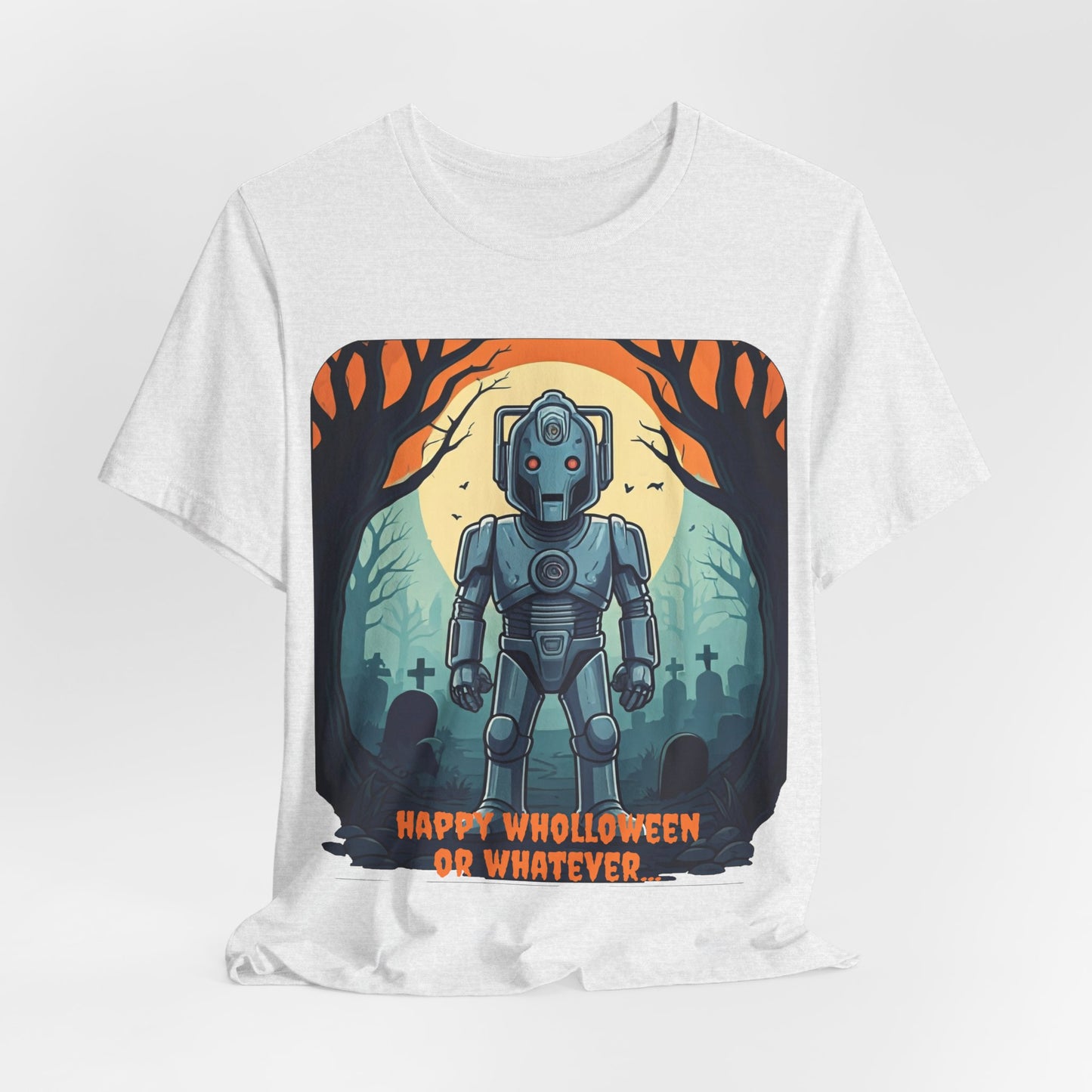 Cyber Teen with a Wholloween attitude Wholloween T-shirt with gravestones*