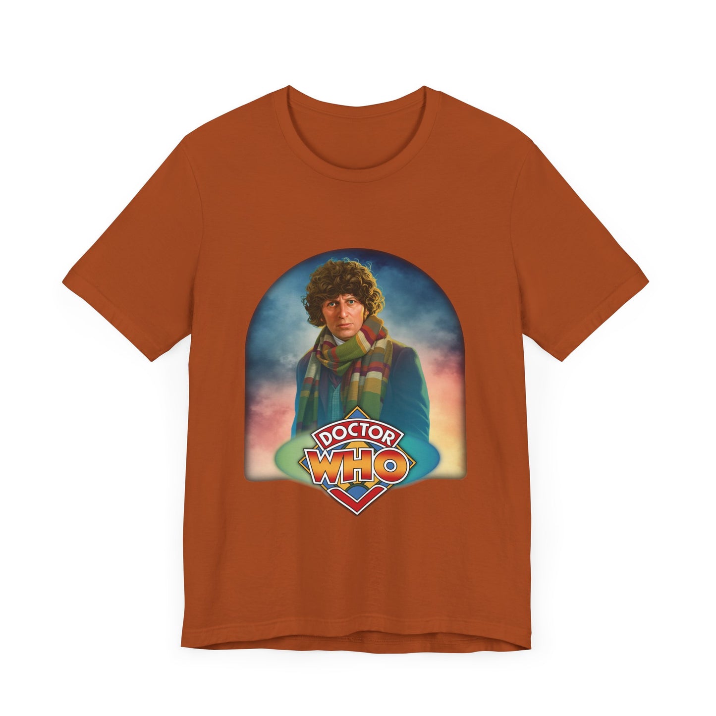 4th Doctor (Tom Baker) and Doctor Who logo.