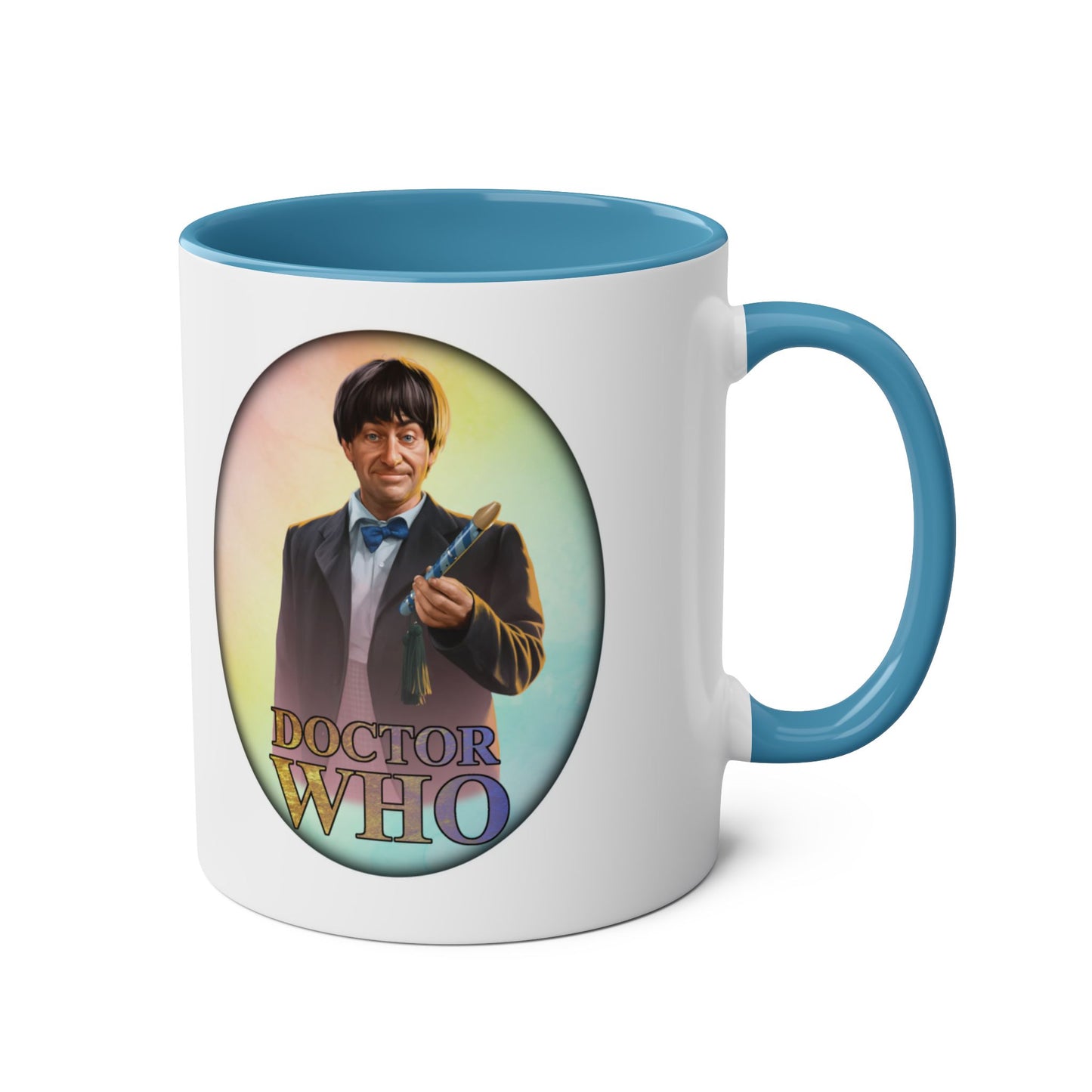 2nd Doctor (Patrick Troughton) and Doctor Who logo mug.