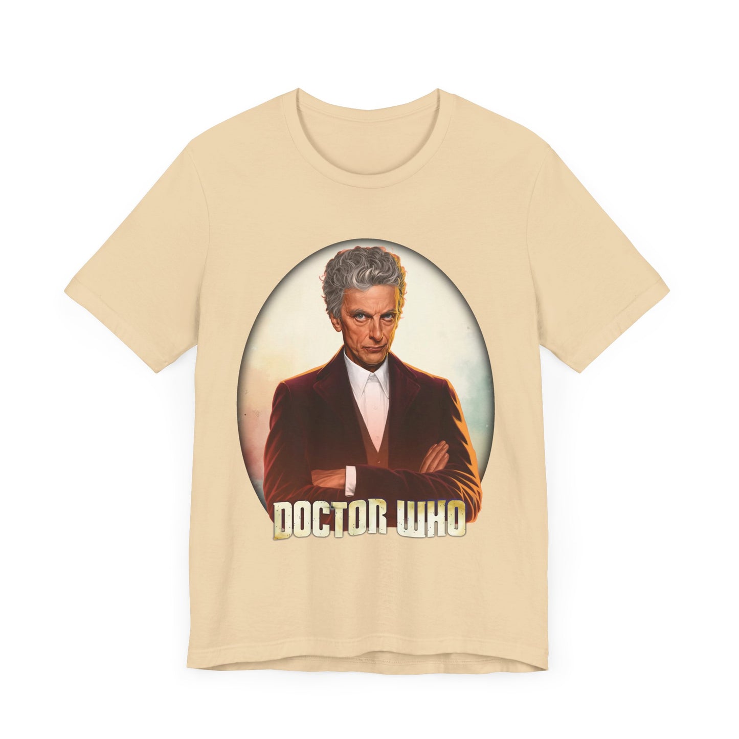 12th Doctor (Peter Capaldi) and Doctor Who logo.