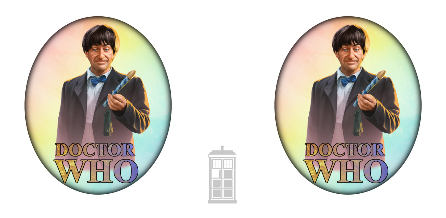 2nd Doctor (Patrick Troughton) and Doctor Who logo mug.