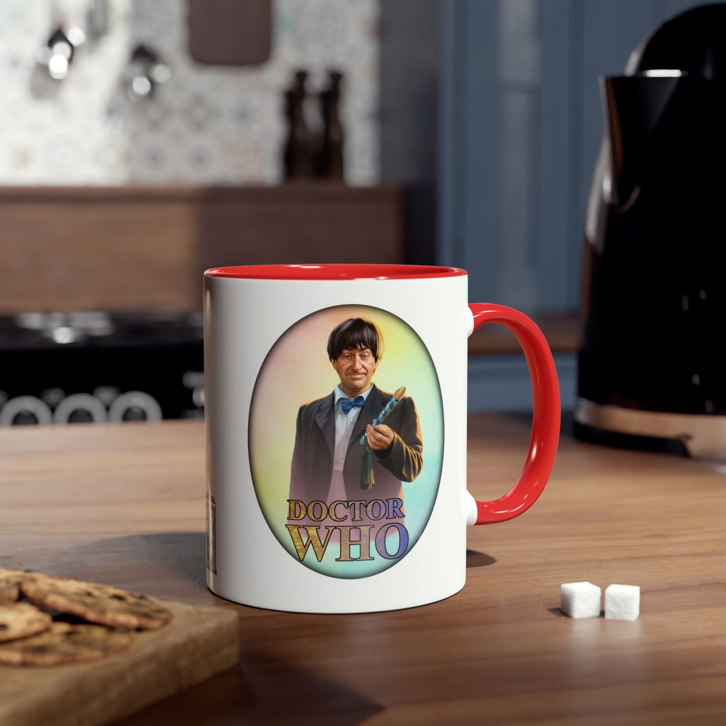 2nd Doctor (Patrick Troughton) and Doctor Who logo mug.