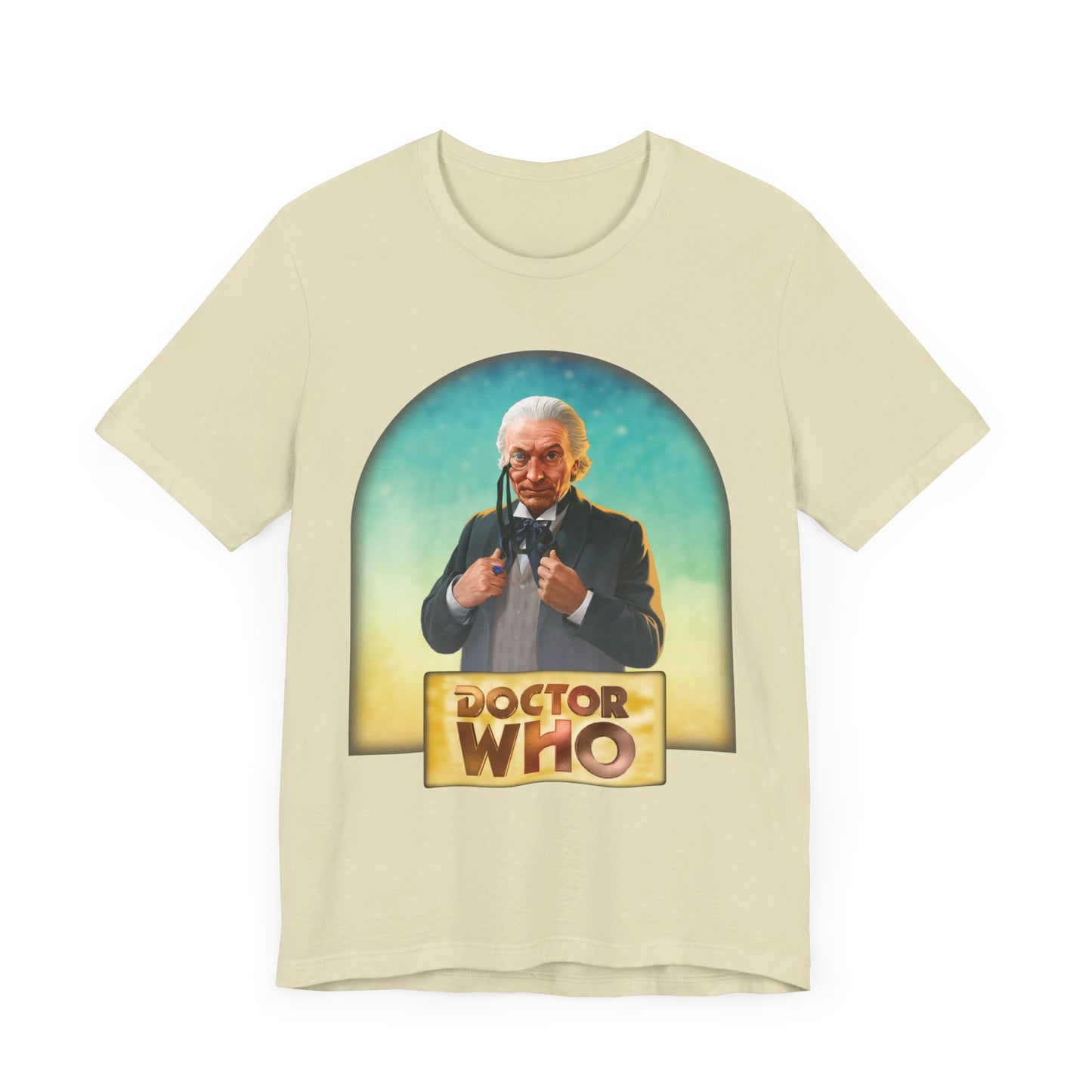 1st Doctor (William Hartnell) and Doctor Who logo.