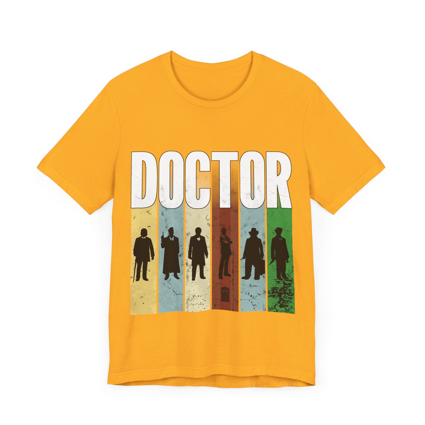 DOCTOR silhouette striped Generally Awesome T-shirt