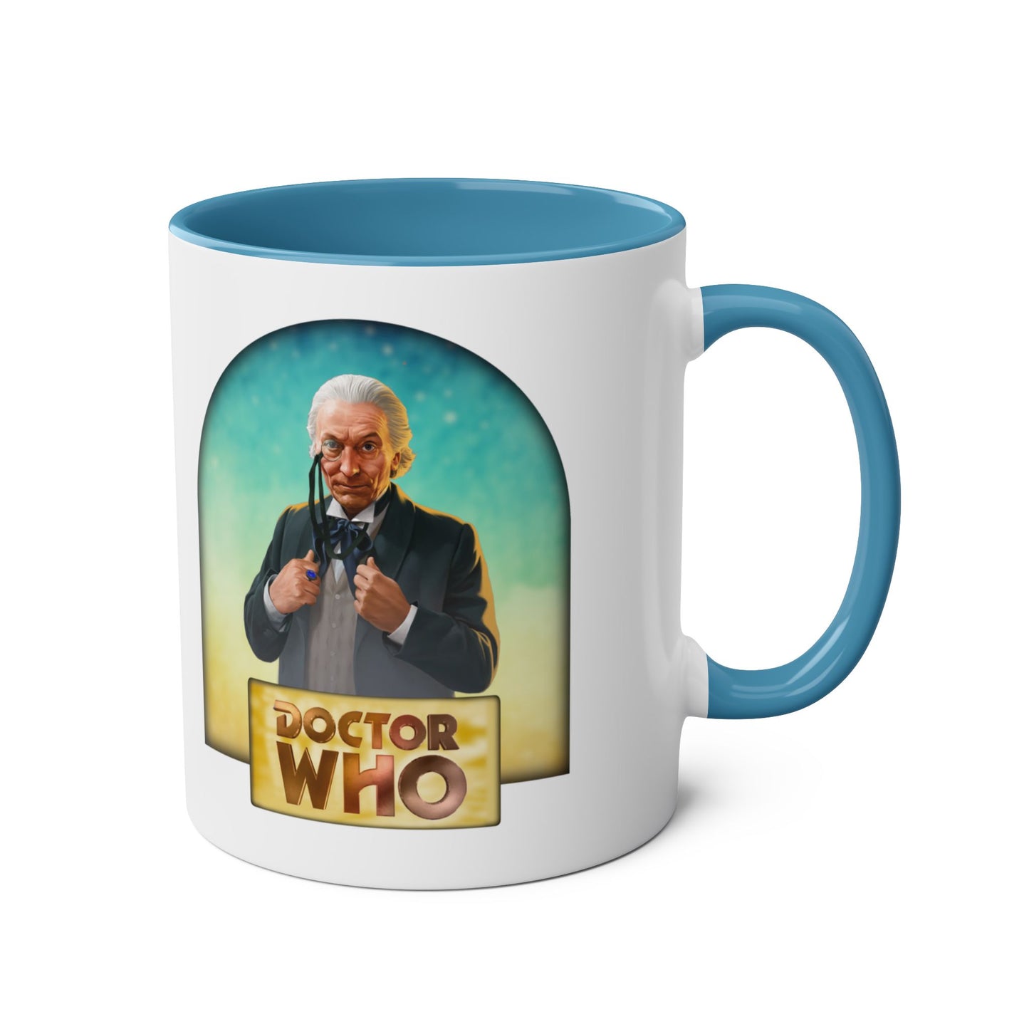 1st Doctor (William Hartnell) and Doctor Who logo mug.