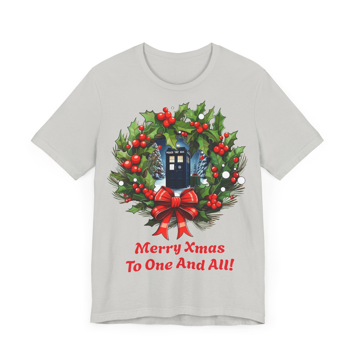 TARDIS Xmas Wreath T-shirt