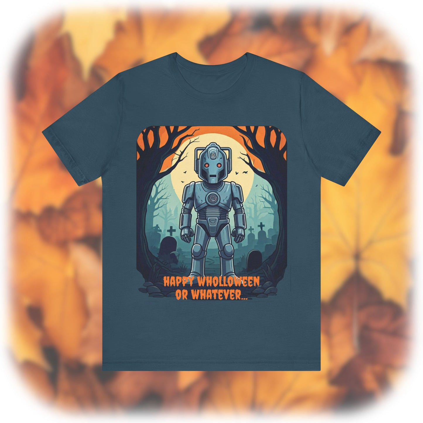 Cyber Teen with a Wholloween attitude Wholloween T-shirt with gravestones*