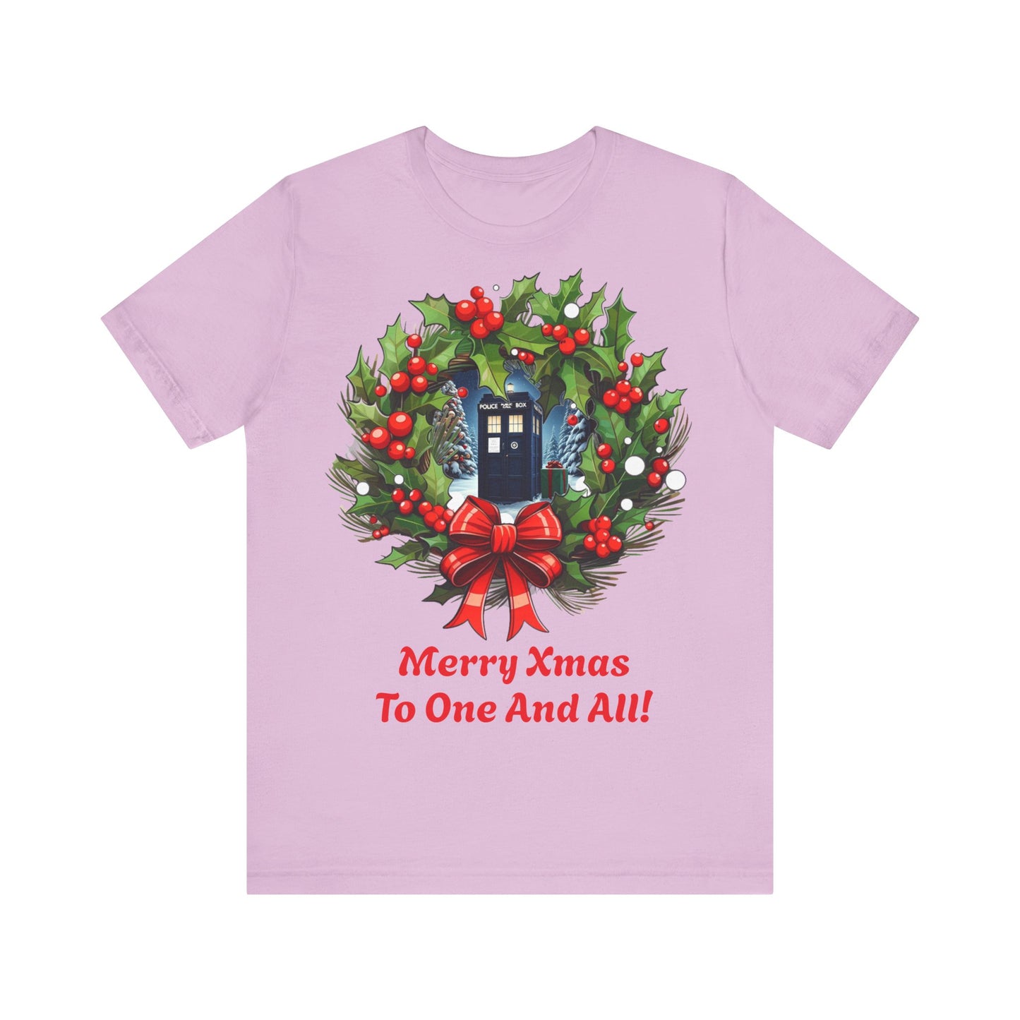 TARDIS Xmas Wreath T-shirt