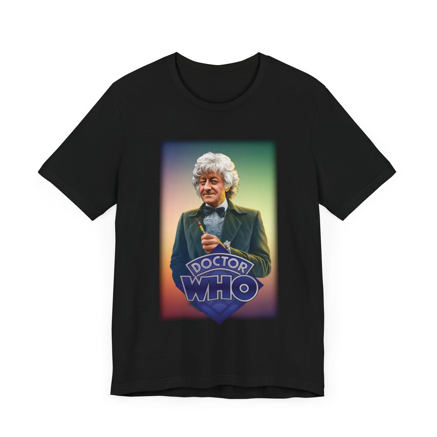 3rd Doctor (John Pertwee) and Doctor Who logo.