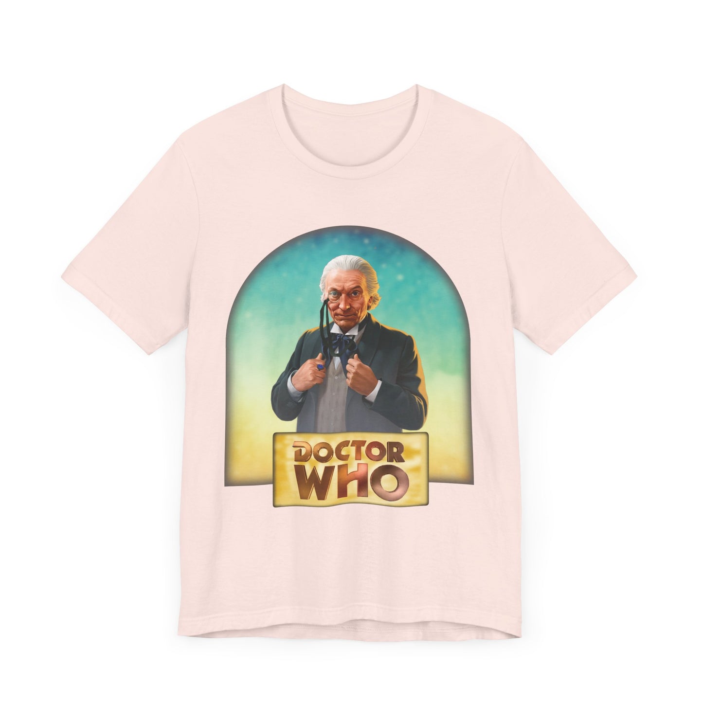 1st Doctor (William Hartnell) and Doctor Who logo.