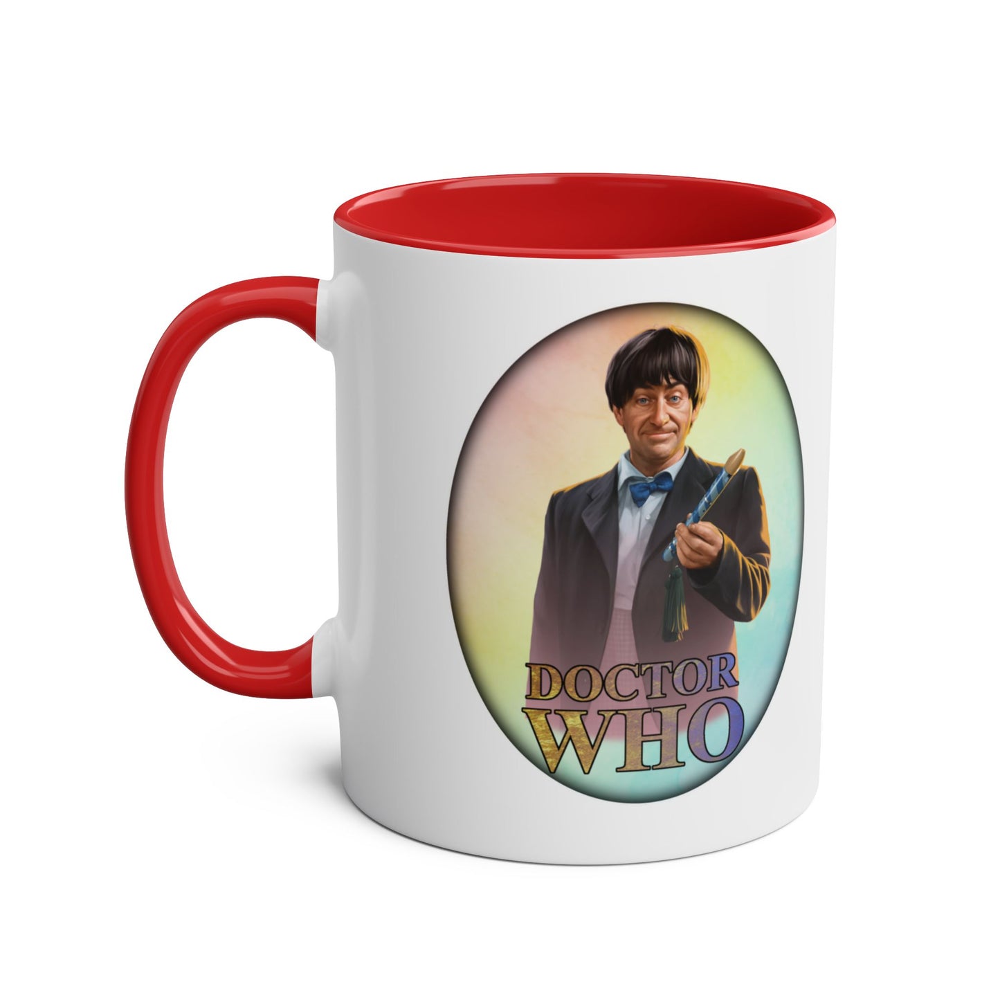 2nd Doctor (Patrick Troughton) and Doctor Who logo mug.