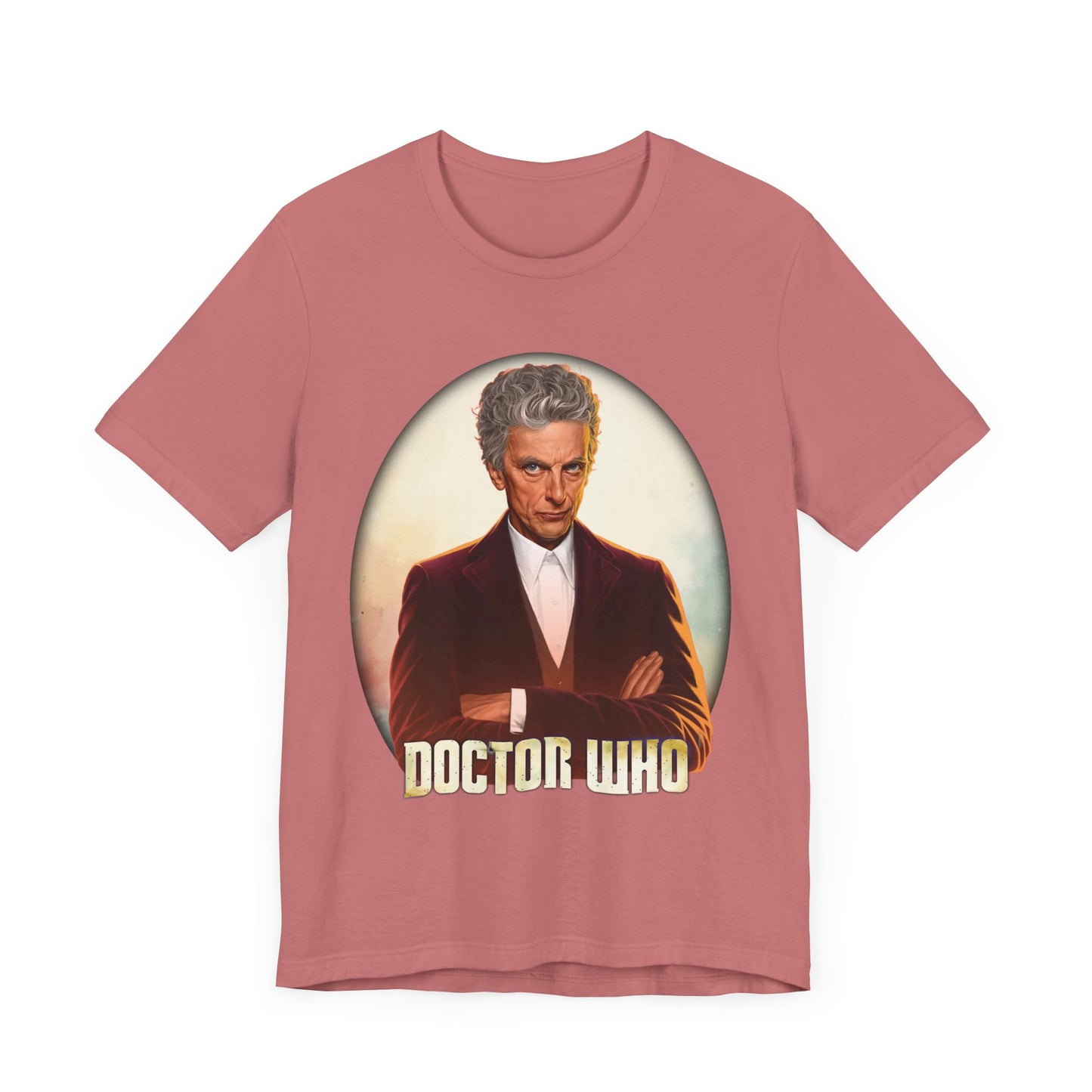 12th Doctor (Peter Capaldi) and Doctor Who logo.