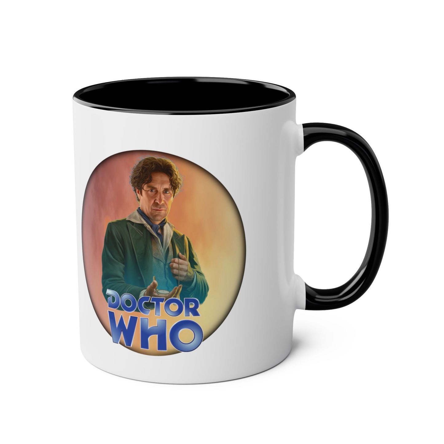 8th Doctor (Paul McGann) and Doctor Who logo mug