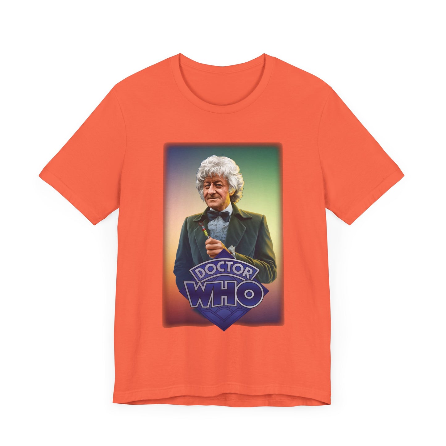 3rd Doctor (John Pertwee) and Doctor Who logo.