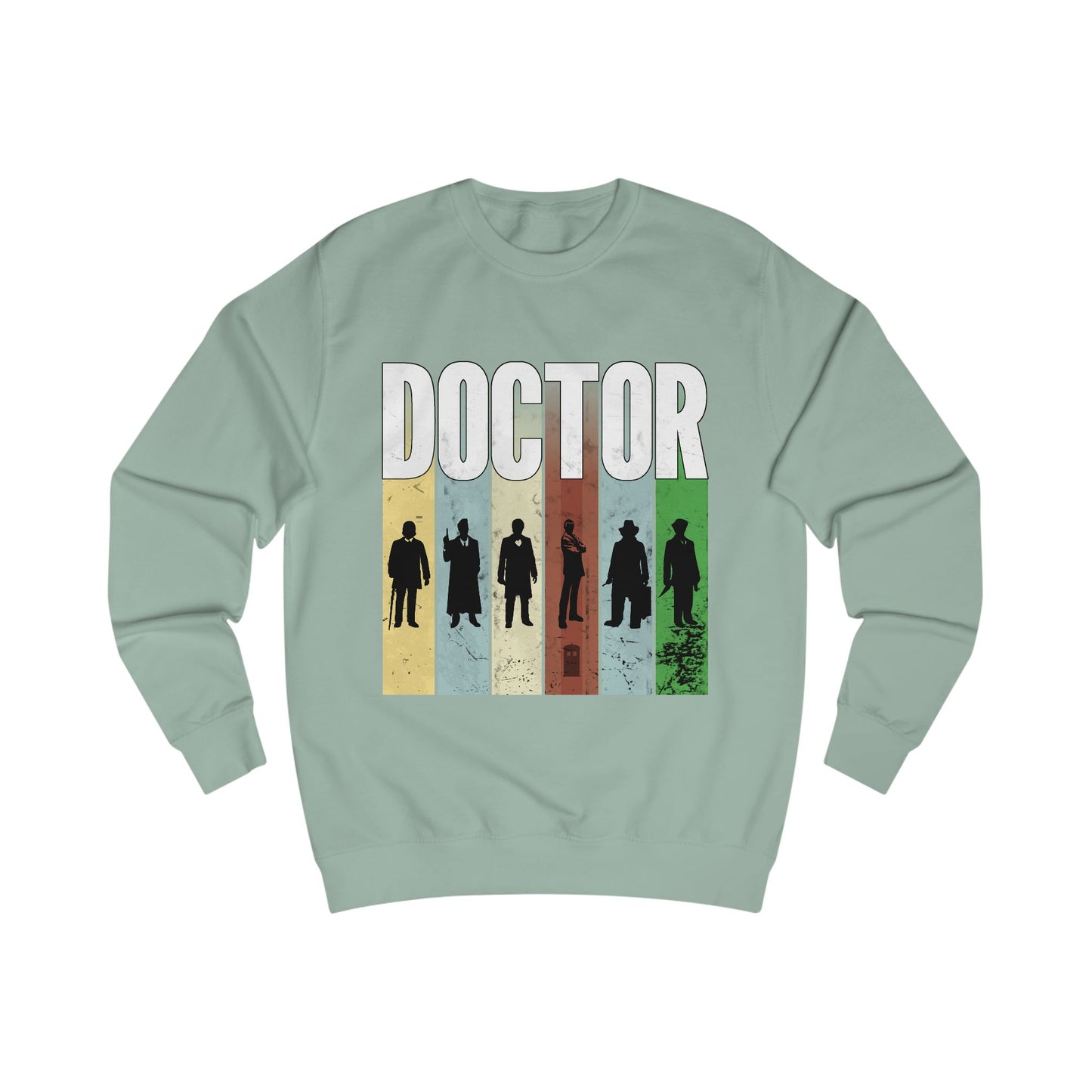 DOCTOR silhouette striped Generally Awesome Sweatshirt