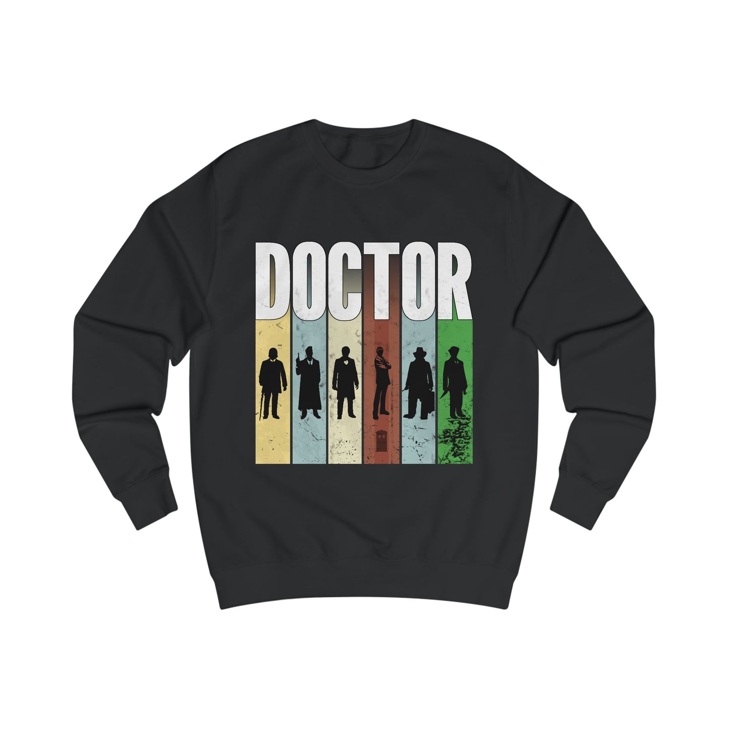 DOCTOR silhouette striped Generally Awesome Sweatshirt