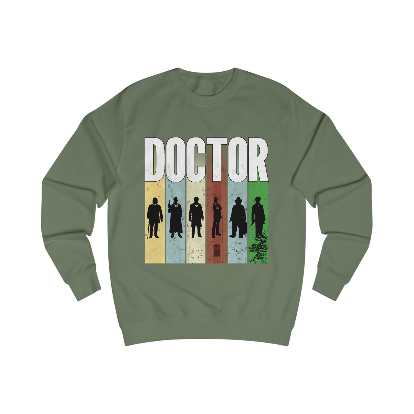 DOCTOR silhouette striped Generally Awesome Sweatshirt