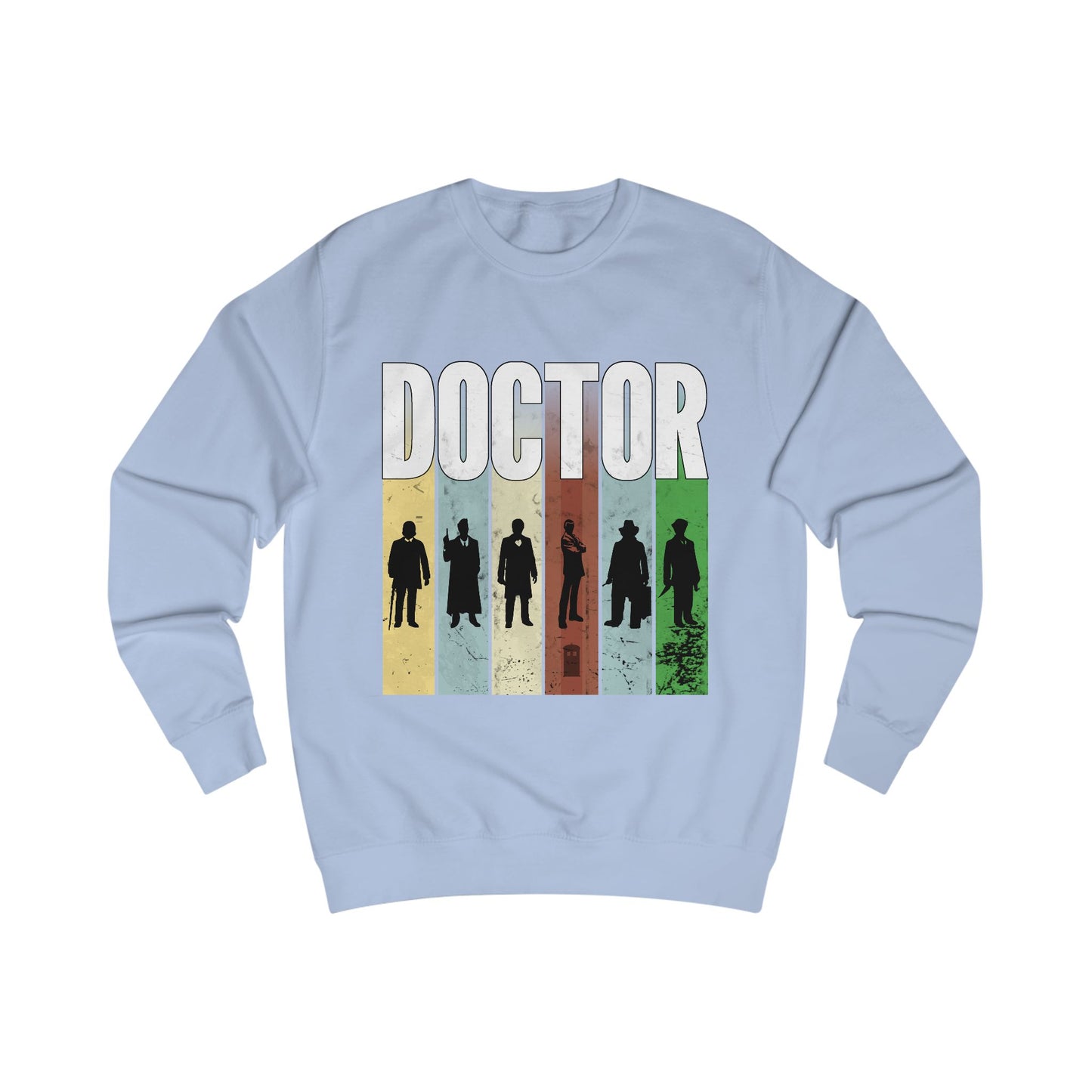 DOCTOR silhouette striped Generally Awesome Sweatshirt