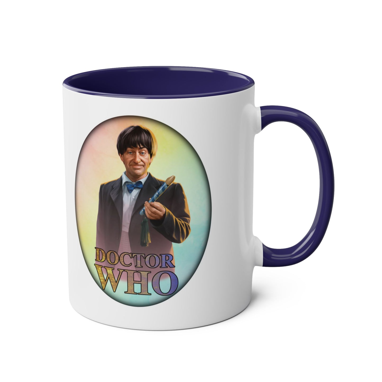 2nd Doctor (Patrick Troughton) and Doctor Who logo mug.