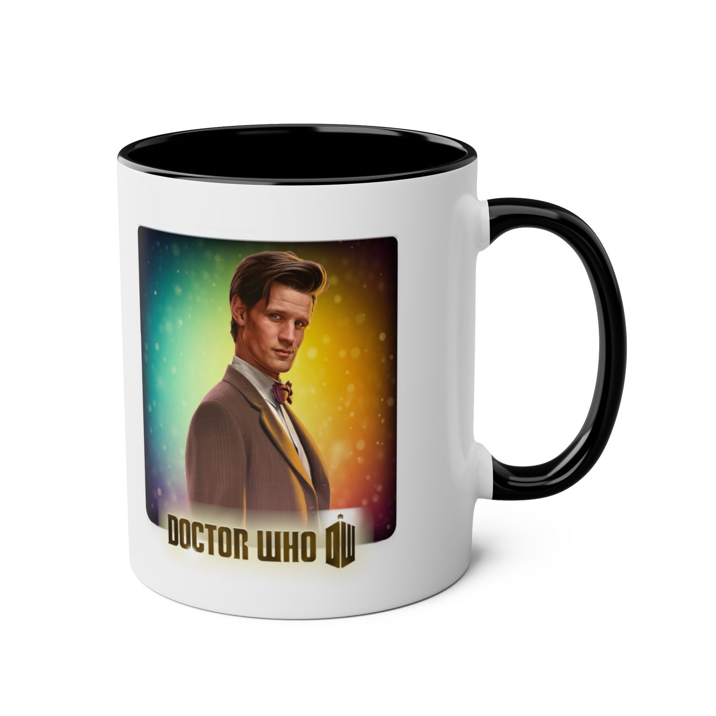 11th Doctor (Matt Smith) and Doctor Who logo mug.