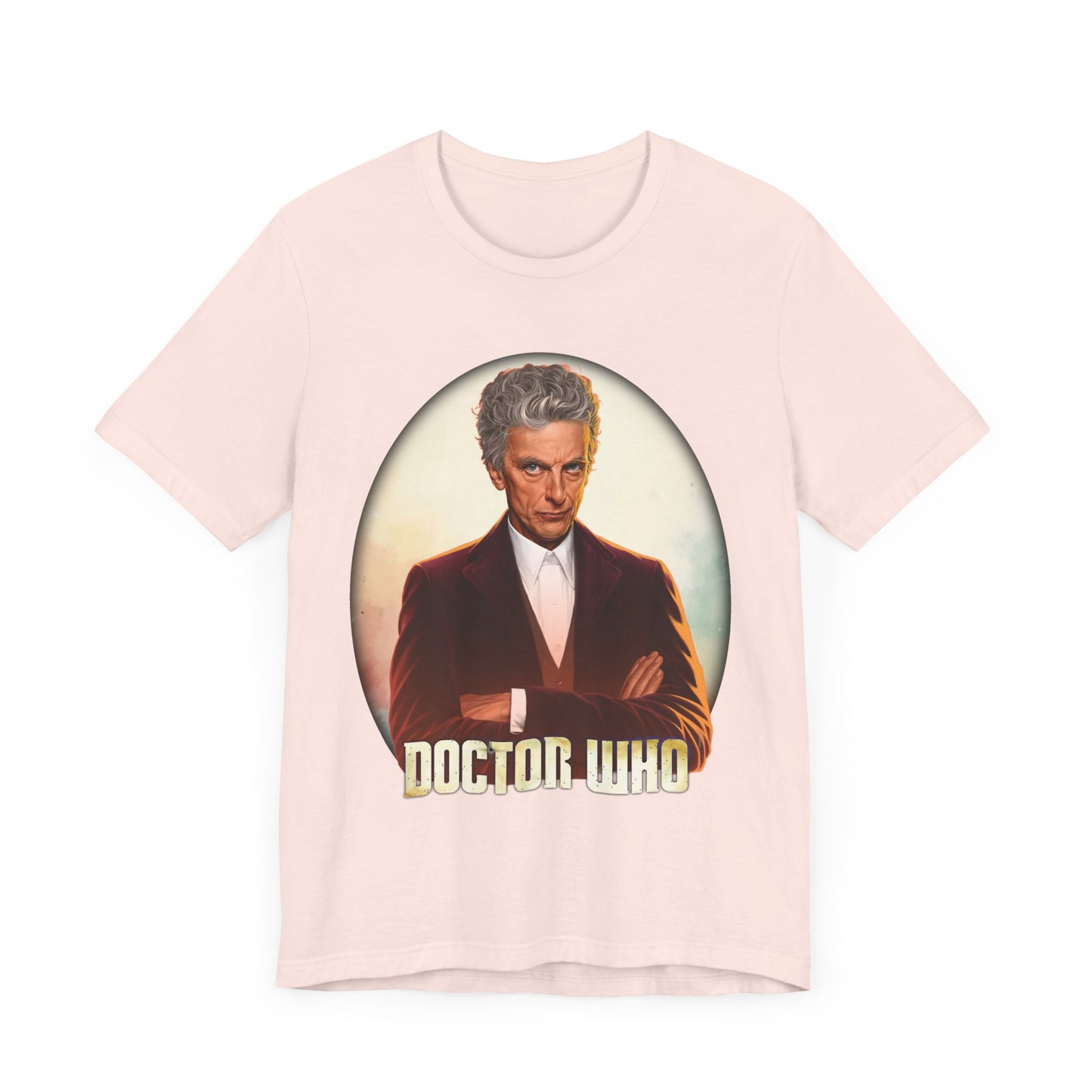 12th Doctor (Peter Capaldi) and Doctor Who logo.